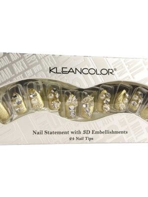Nail Statement with 3D Embellisments 24pièces KLEANCOLOR