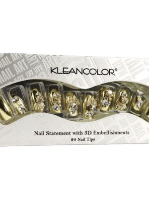 Nail Statement with 3D Embellisments 24pièces KLEANCOLOR