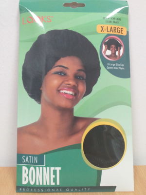 Bonnet en satin noir XL LOQQS
