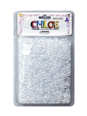 Perles Transparentes pour cheveux BEAD ROUND 1000pcs