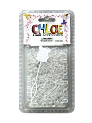 Perles Transparente pour cheveux BEAD ROUND 200pcs