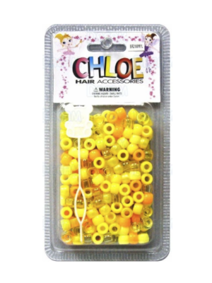 Perles Jaunes Dégradées pour cheveux BEAD ROUND 200pcs