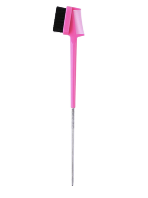 Brosse PINK EDGE CONTROL BRUSH METAL PIN TAIL #6B-7189