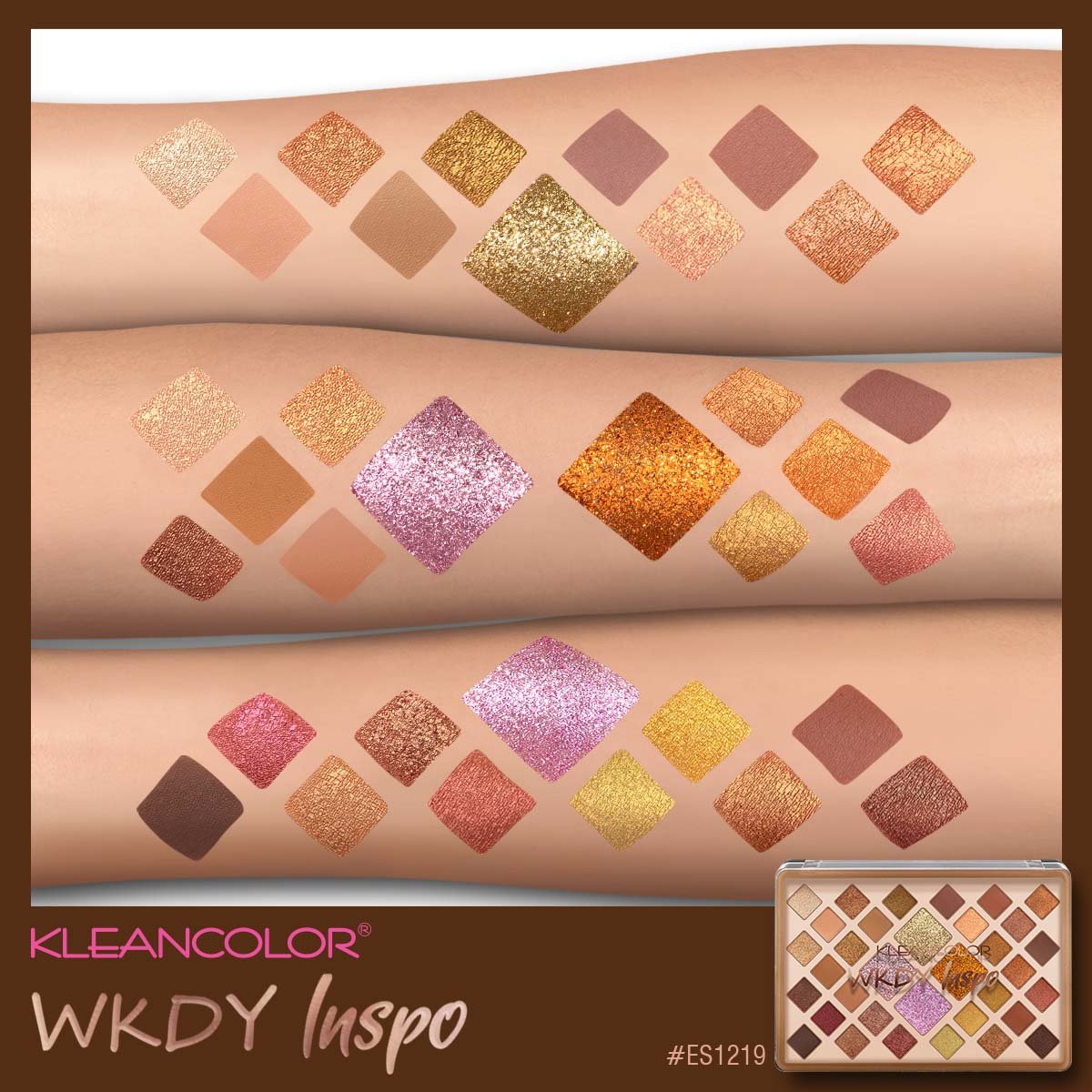 Palette Ombres à Paupières WKDY INSPO #ES1219 Palette Ombres à Paupières WKDY INSPO #ES1219