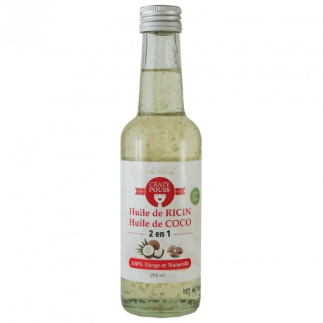 huile de ricin huile de coco 2 en 1 crazy pouss 250ml huile de ricin huile de coco 2 en 1 crazy pouss 250ml